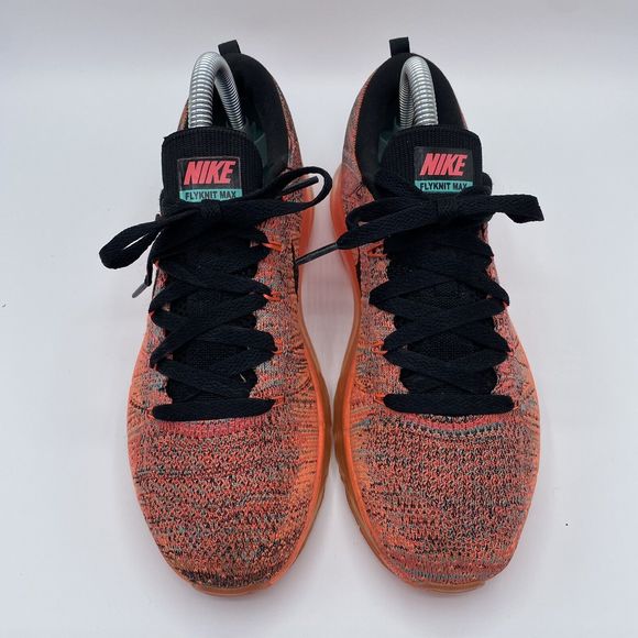 Nike Flyknit Air Max Trainers Running Shoes Hyperpunch Orange 620659601 UK4/37.5 - Picture 4 of 13